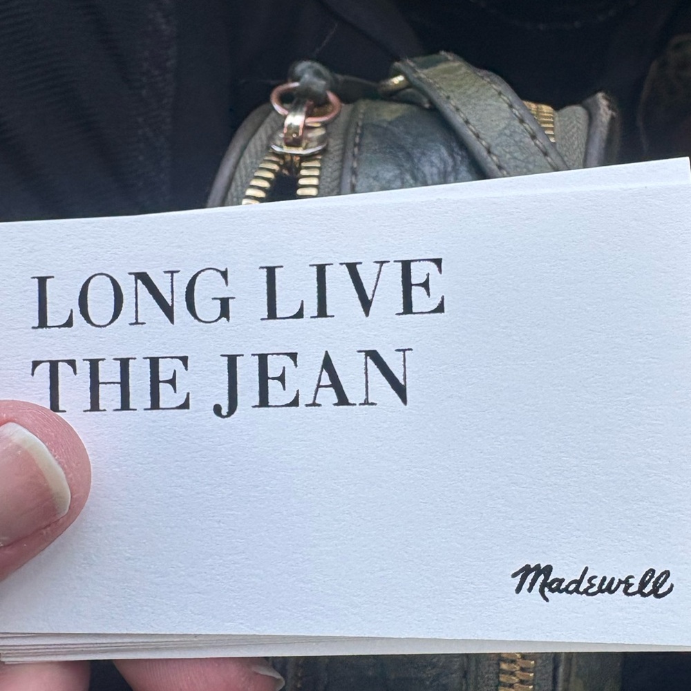 Madewell long live Jean $20 off full price pair of jeans